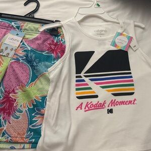 Crown & Ivy Kids Matching Set - White and Multicolor